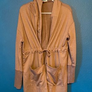 Medium long overlay brown cardigan
